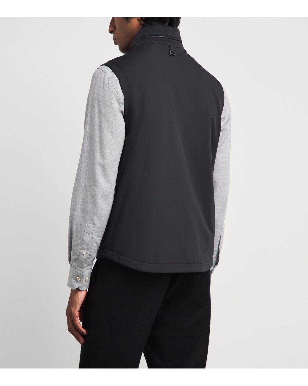 Corneliani Blue High-Neck Gilet for men
