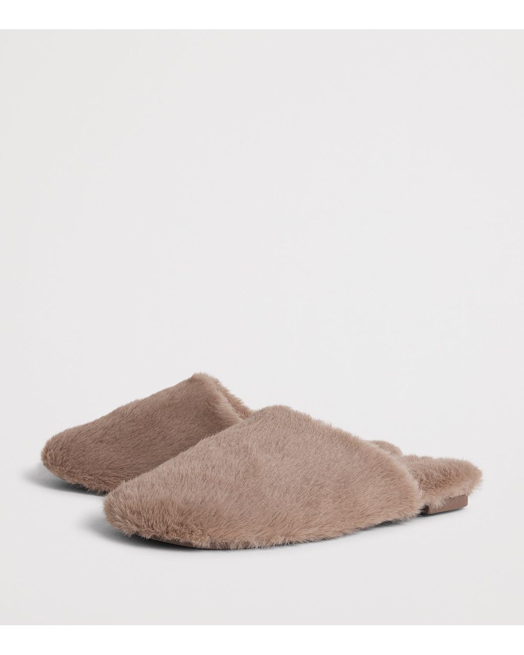 Eberjey Brown Faux Fur Slippers