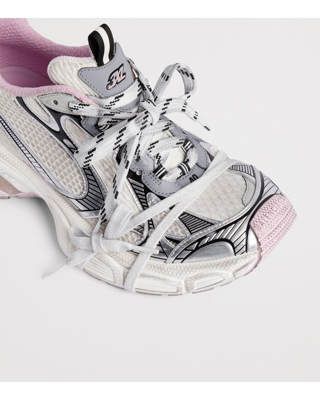 Balenciaga White 3Xl Laceup Gel Clearsole Sneakers