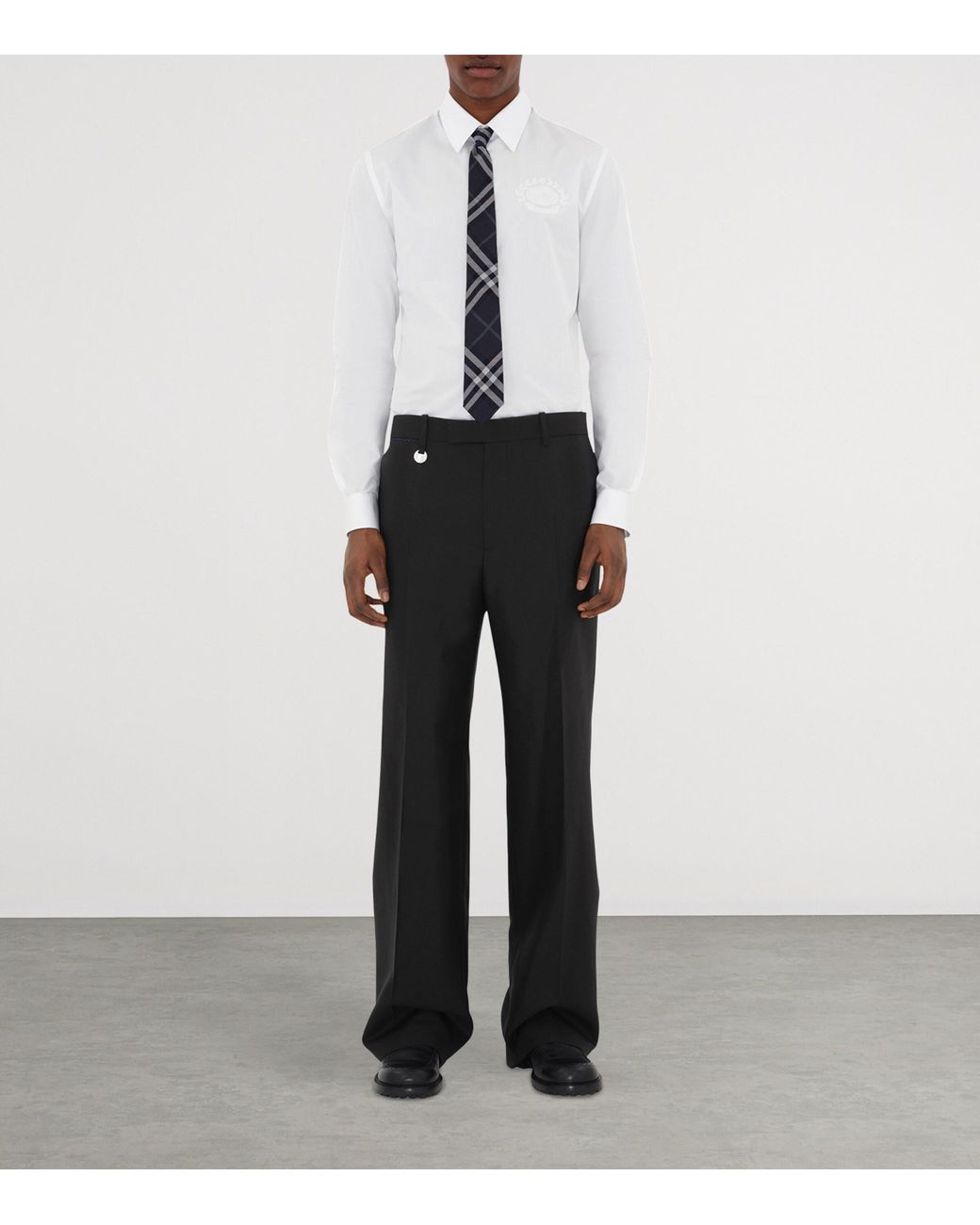 Burberry Black Silk Check Tie for men