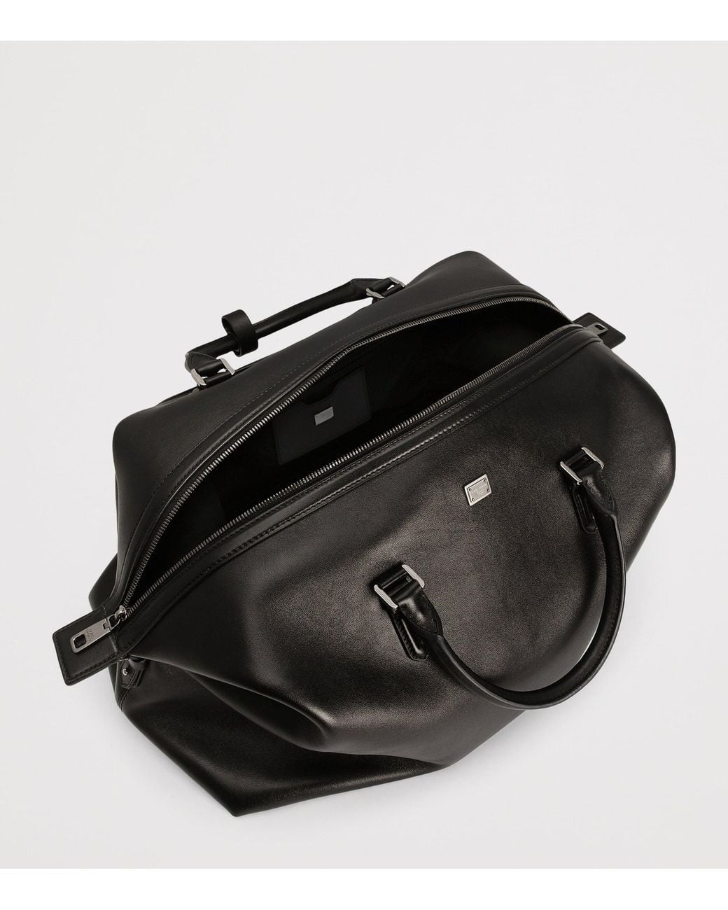 Dolce & Gabbana Black Leather Roma Holdall for men