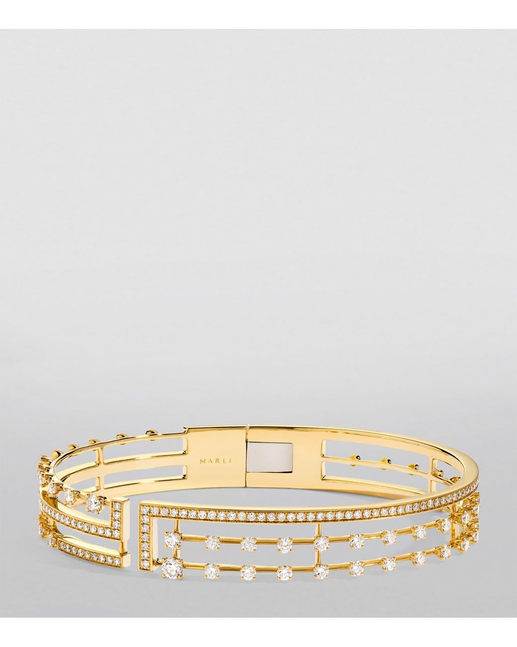 Marli New York Metallic Large And Diamond Avenues Bangle
