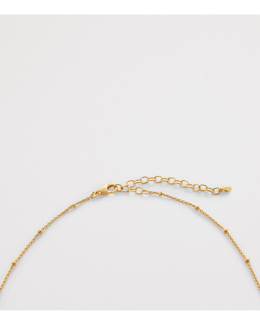 Monica Vinader Metallic Vermeil And Onyx Chain Necklace