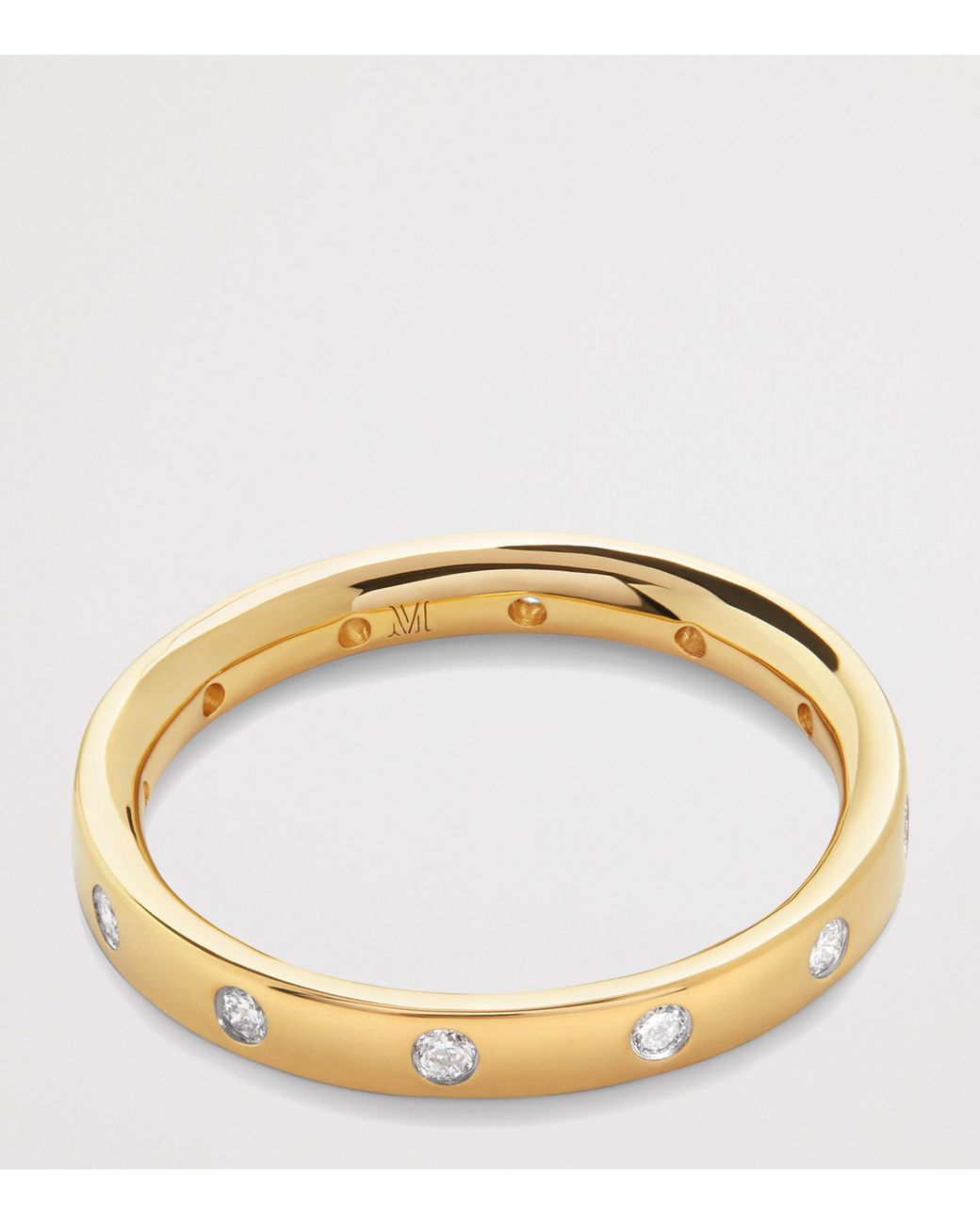 Monica Vinader Metallic Vermeil And Diamond Essential Station Ring