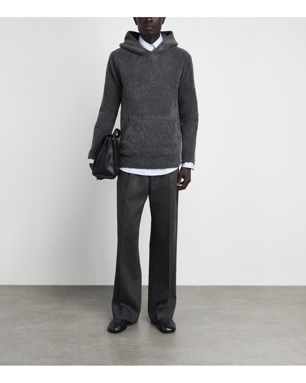 Gabriela Hearst Gray Cashmere-Silk Datum Hoodie for men