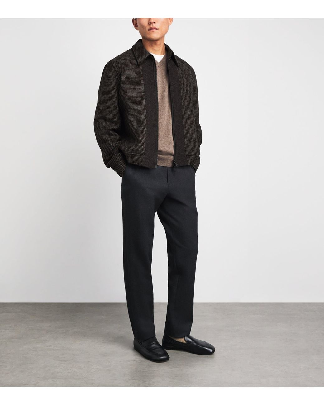 Oliver Spencer Black Houndstooth Renbourne Jacket for men