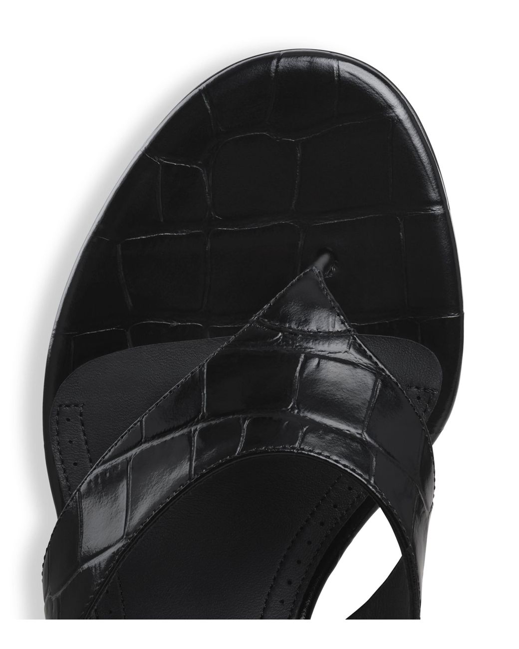 Alaïa White Croc-Embossed Leather Thong Mules 55