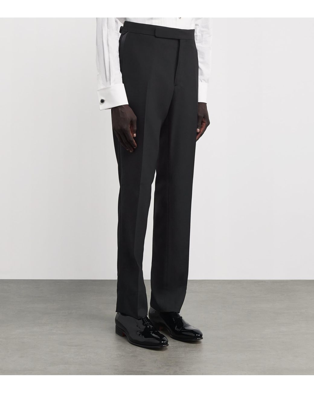 Ralph Lauren Blue Wool Gregory Tuxedo Trousers