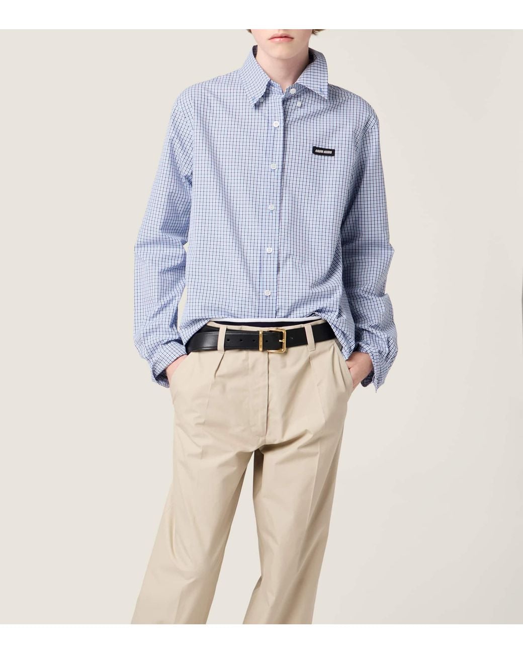 Miu Miu Blue Check Shirt