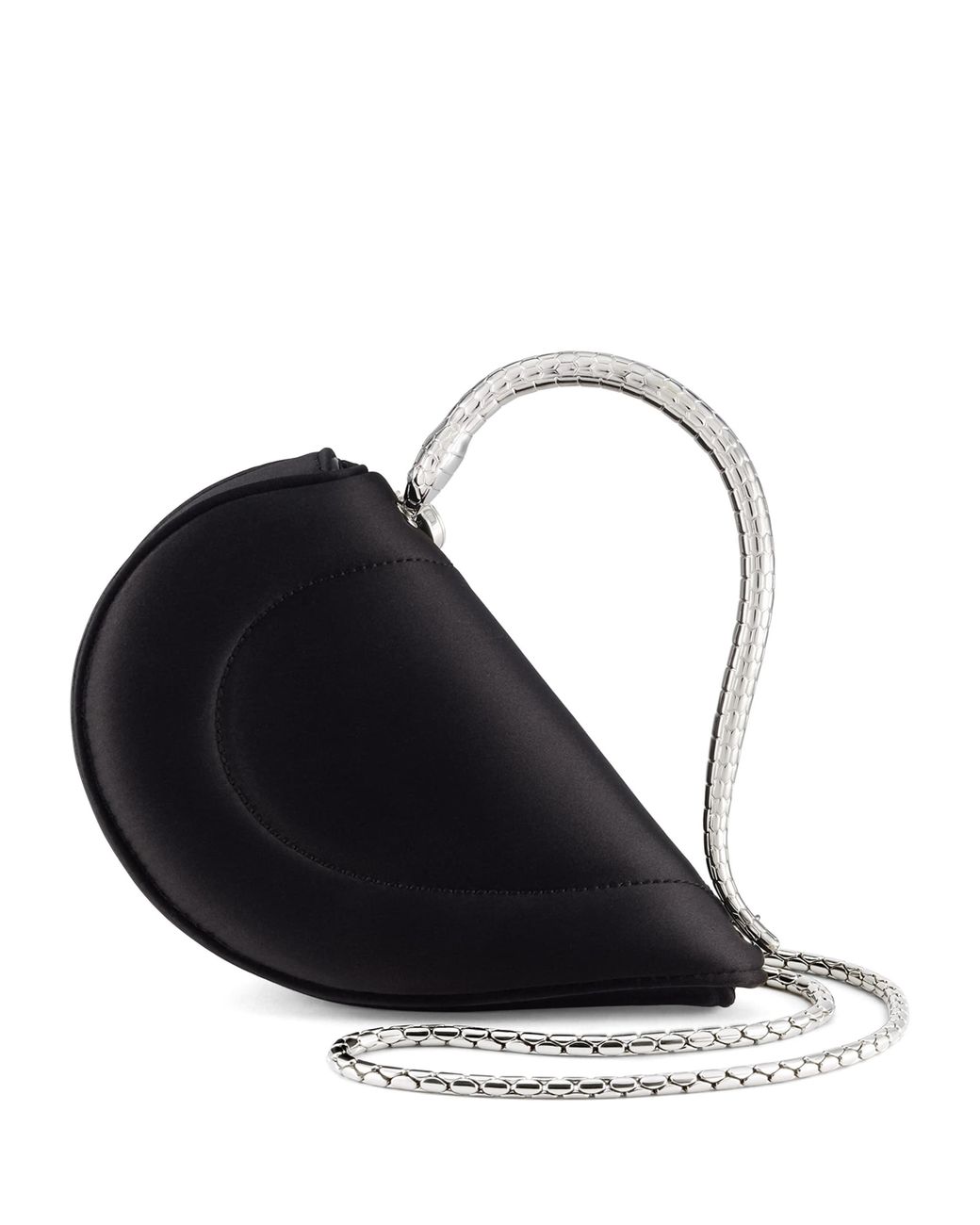 BVLGARI Blue Satin Serpenti Cuore 1968 Top-Handle Bag