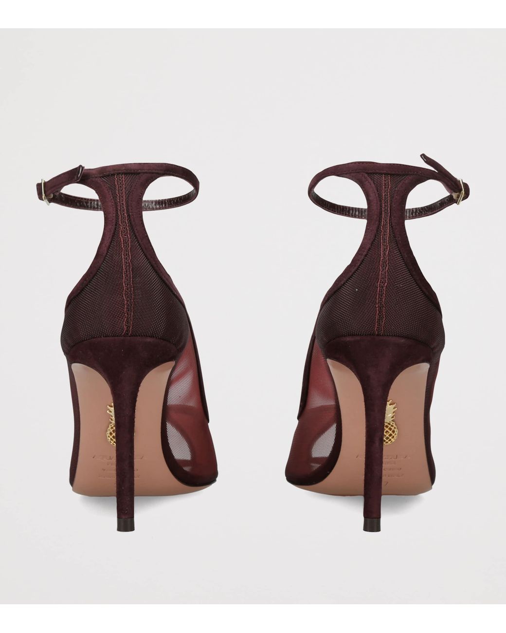 Aquazzura Brown Mesh Love Affair Sandals 85