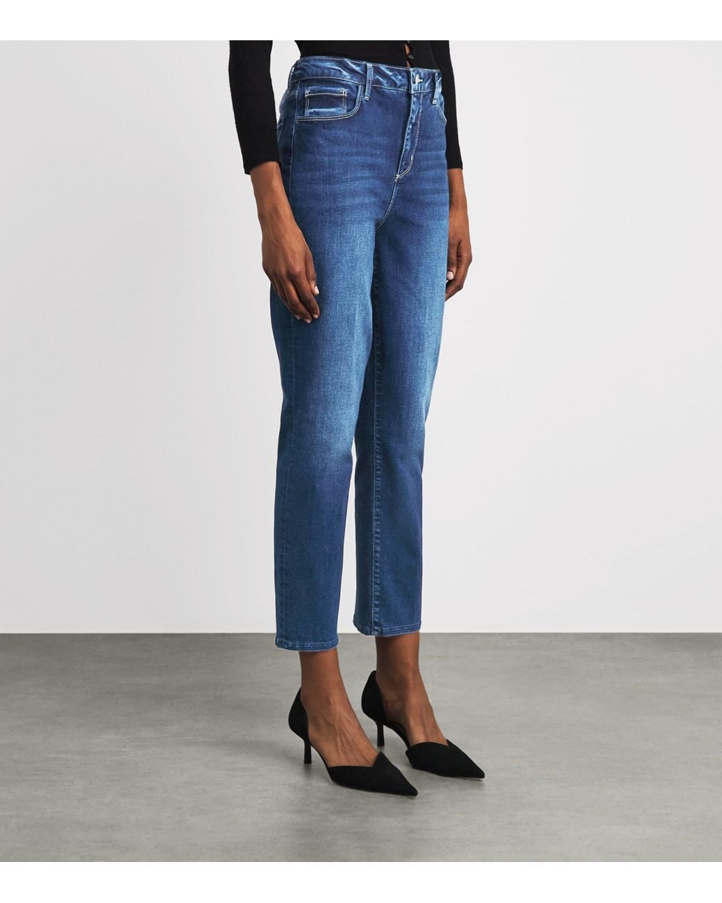 L'Agence Blue Celestia Ultra-High-Rise Slim Jeans