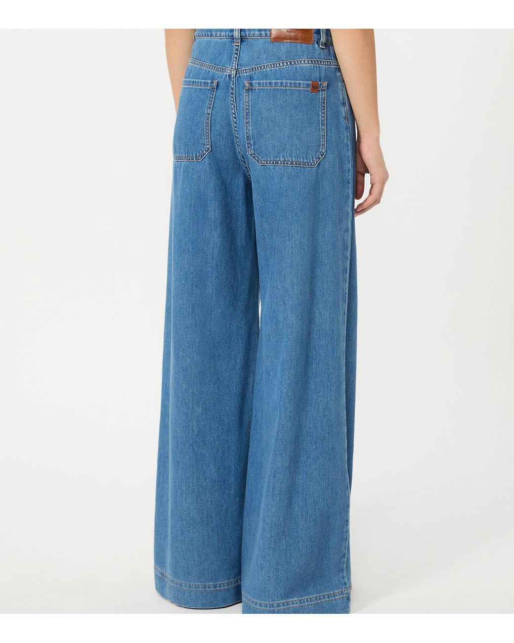 Weekend by Maxmara Blue High-Rise Wide-Leg Jeans