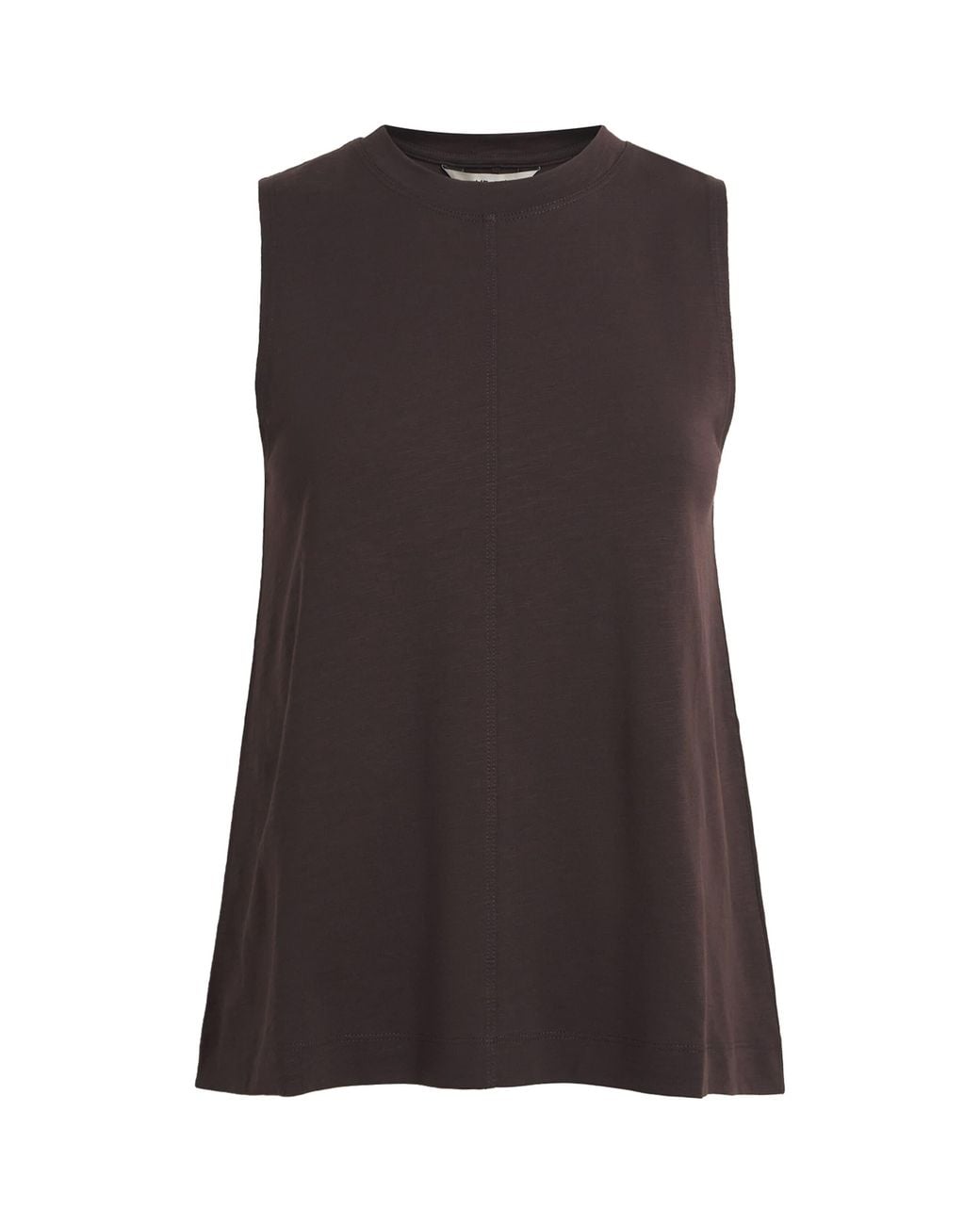 ME+EM Brown Organic Cotton Swing Tank Top