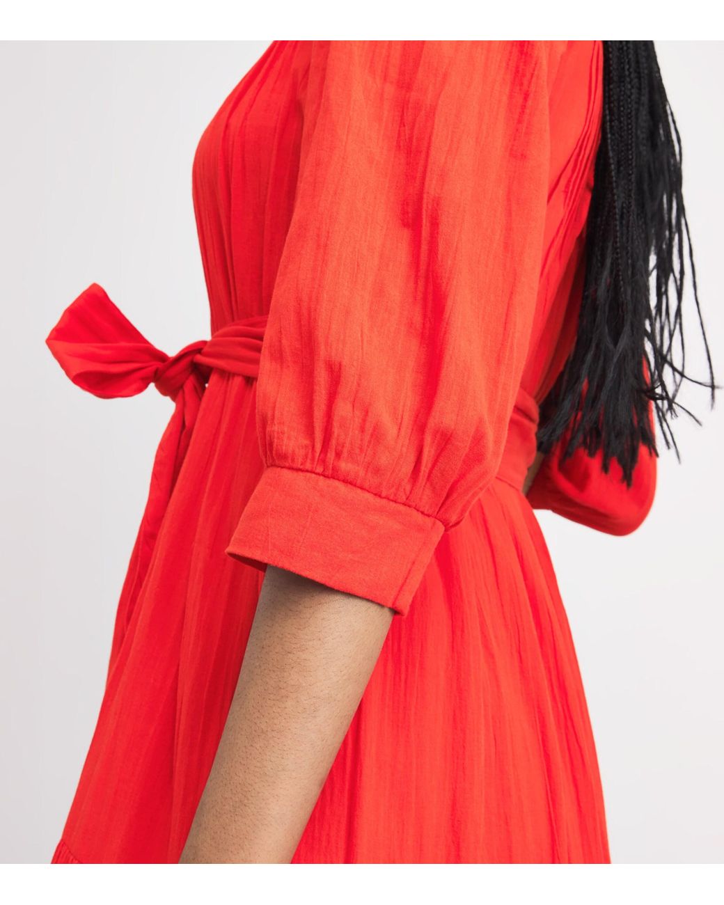 ME+EM Red 2-In-1 Midi Shirt Dress