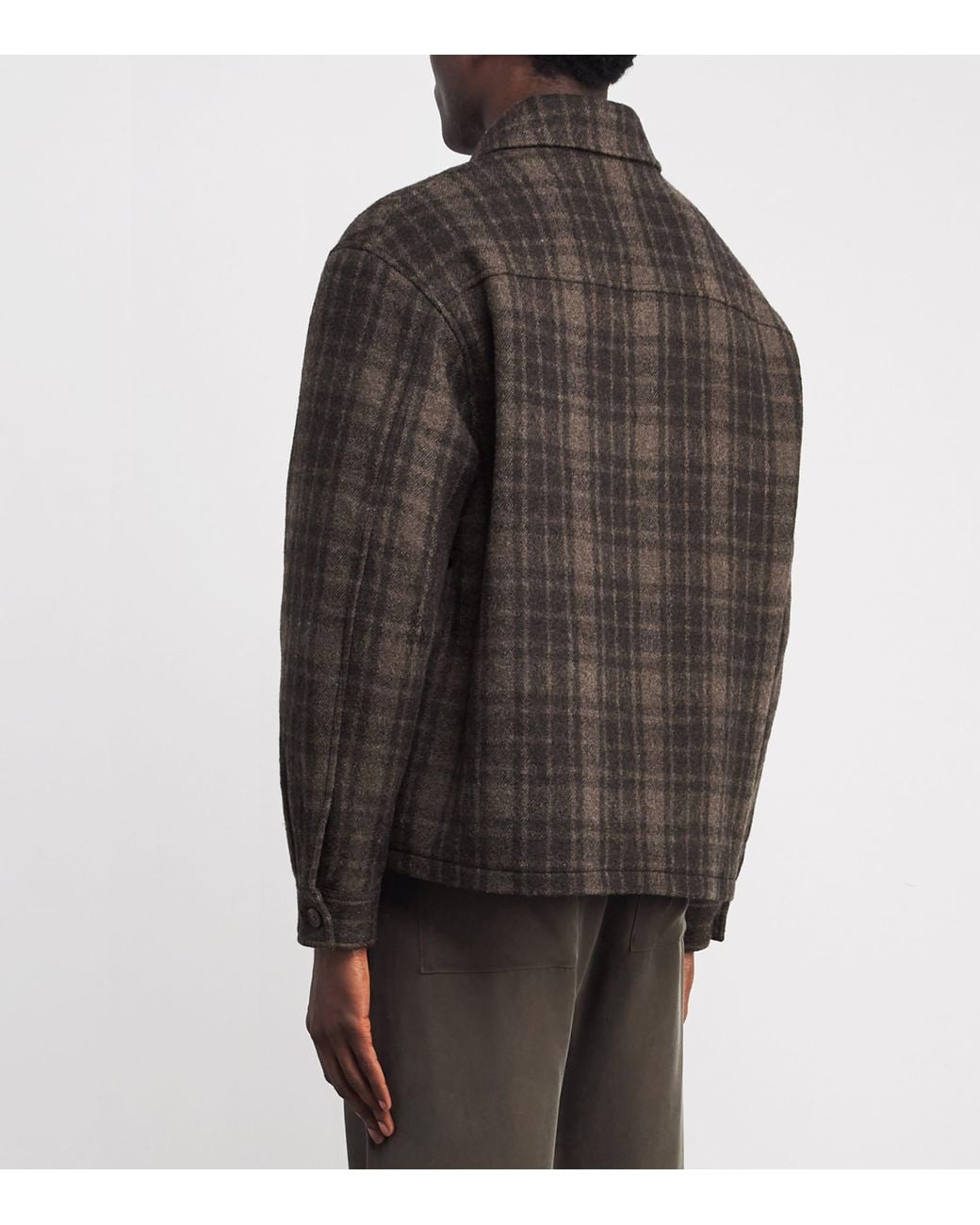 FRAME Black Virgin Wool Tweed Jacket for men