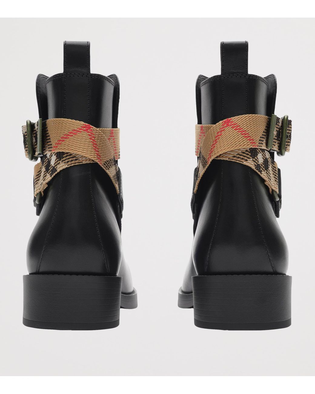 Burberry Black Leather Huntley Ankle Boots
