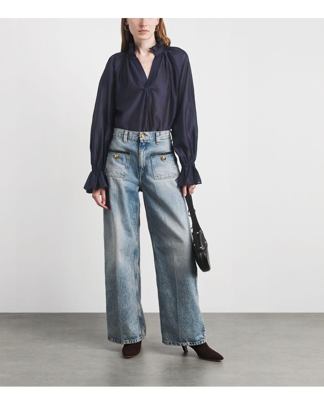 Polo Ralph Lauren Blue Organza Blouse