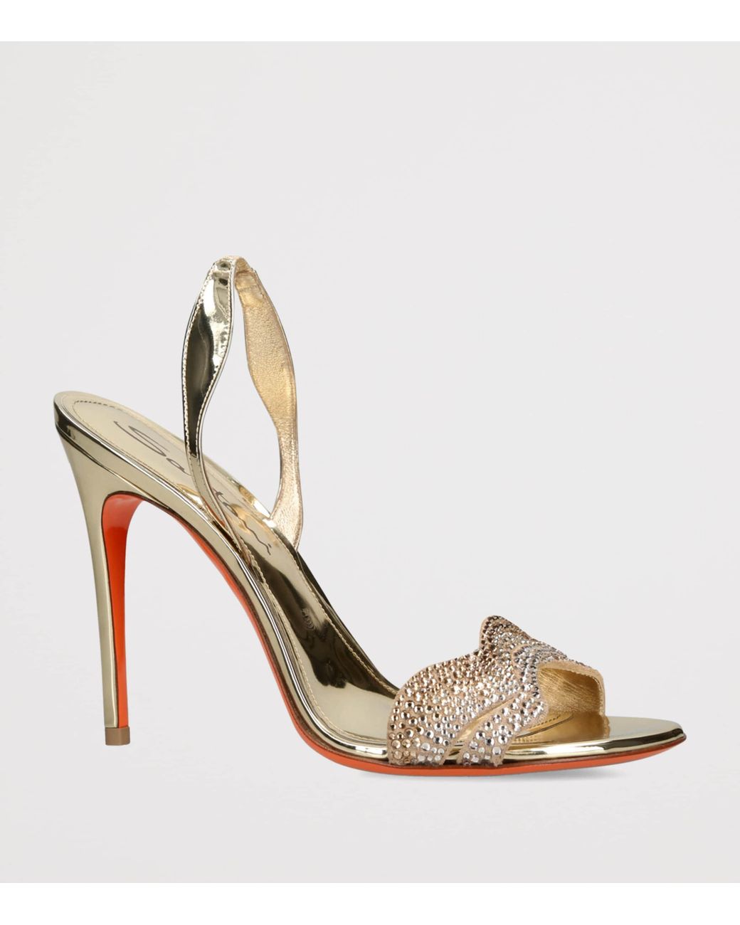 Santoni Metallic Leather Serena Heeled Sandals 105