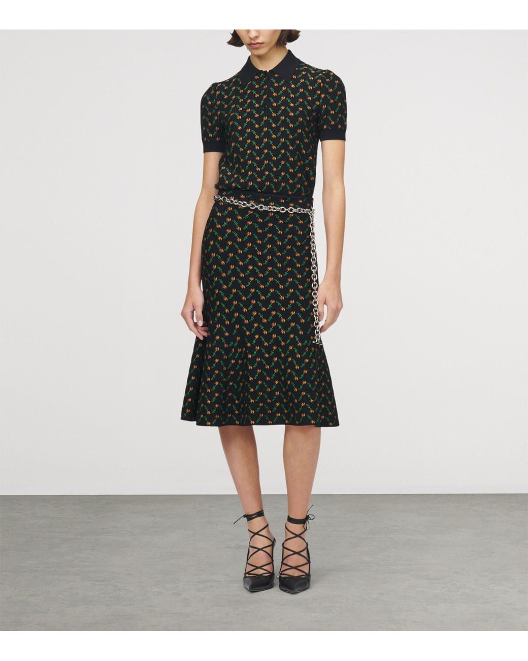 McQueen Metallic T-Bar Chain Belt