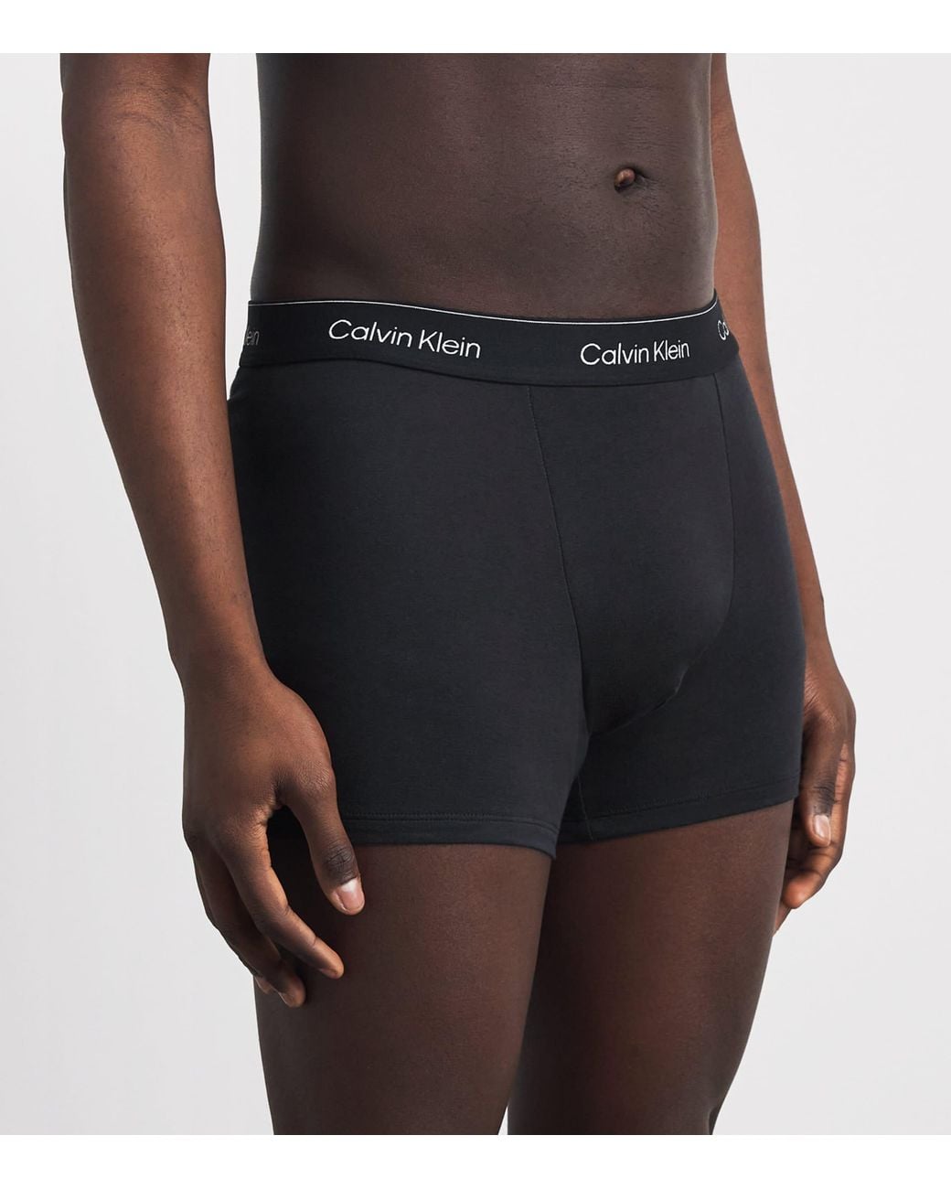 Calvin Klein Black Stretch-Cotton Icon Trunks for men