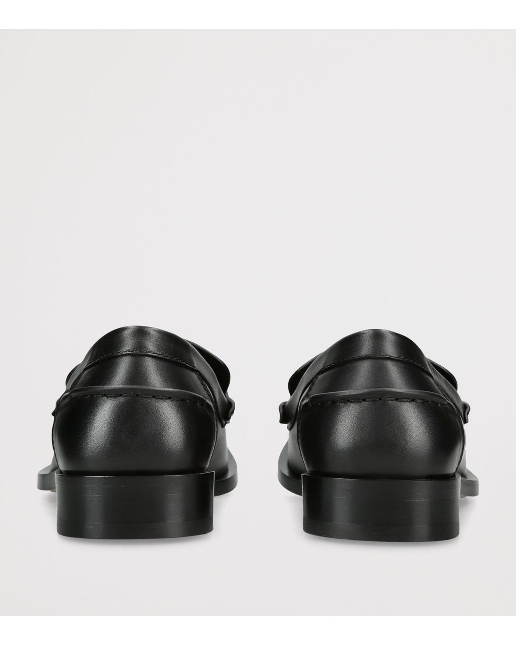 Loewe Black Leather Bobine Loafers for men
