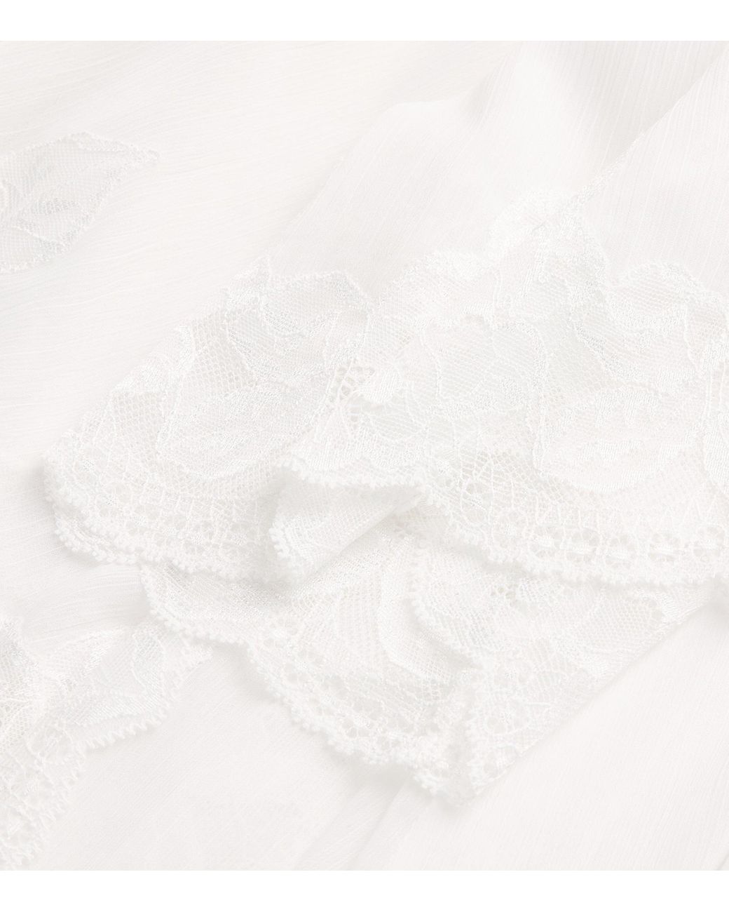 Bocan White Silk Chiffon Rosabelle Robe