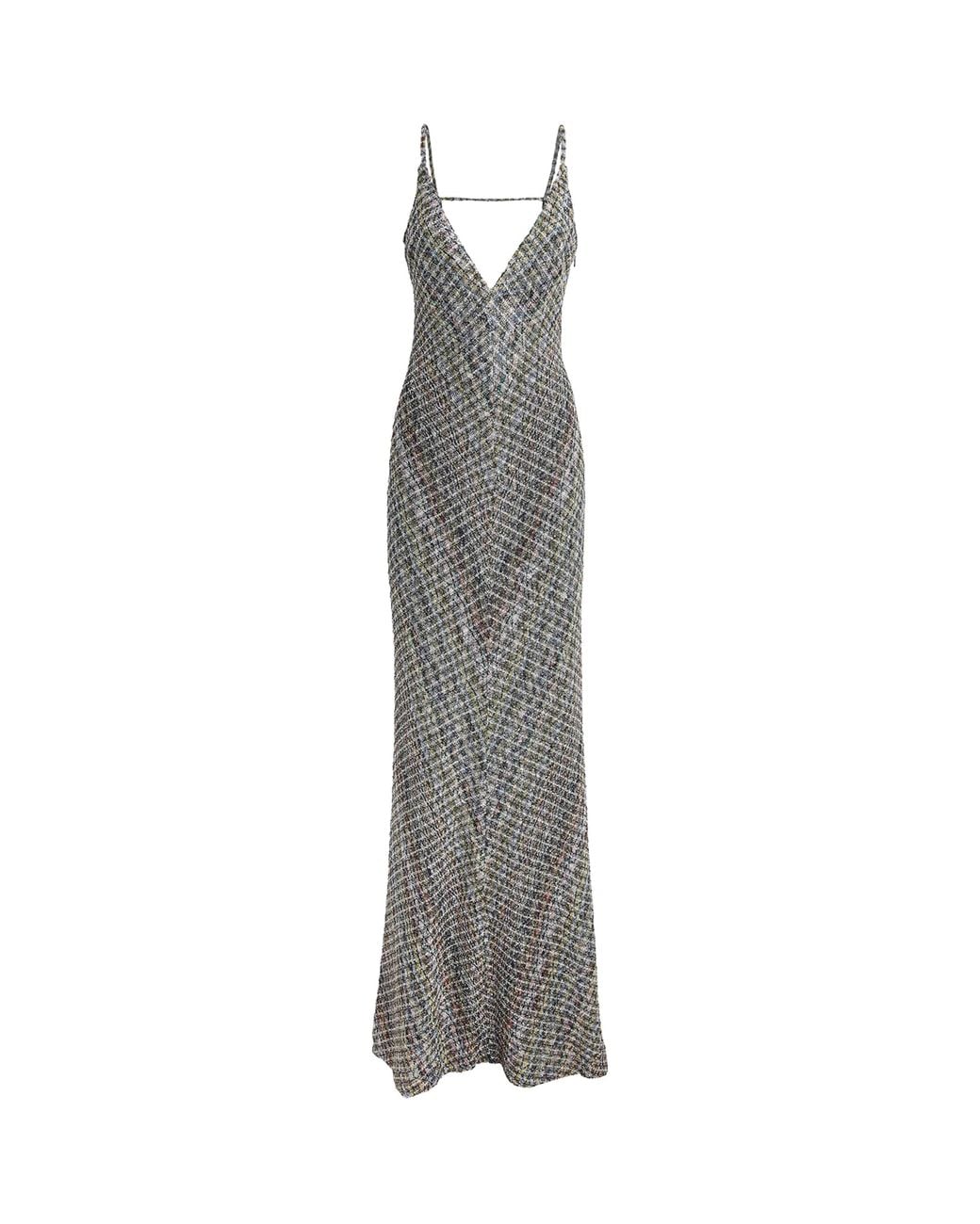 Missoni Gray Snake Print Maxi Dress