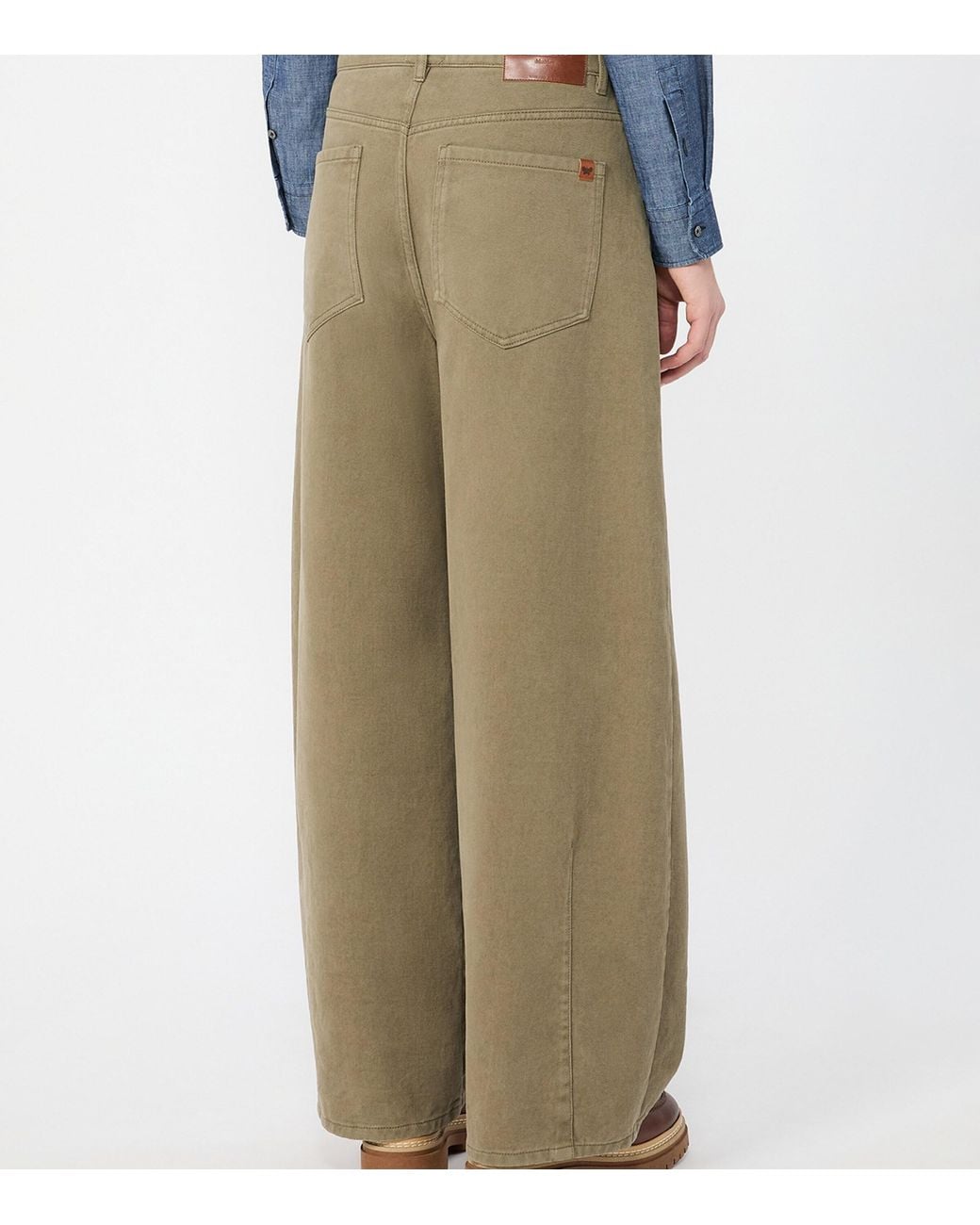 Weekend by Maxmara Green Slouchy Wide-Leg Jeans