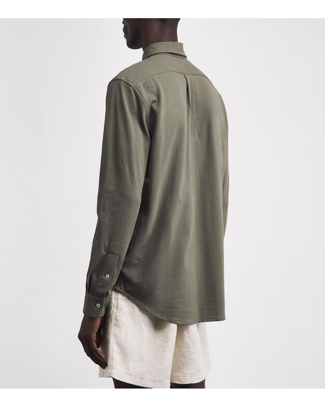 Polo Ralph Lauren Green Cotton Featherweight Mesh Shirt for men