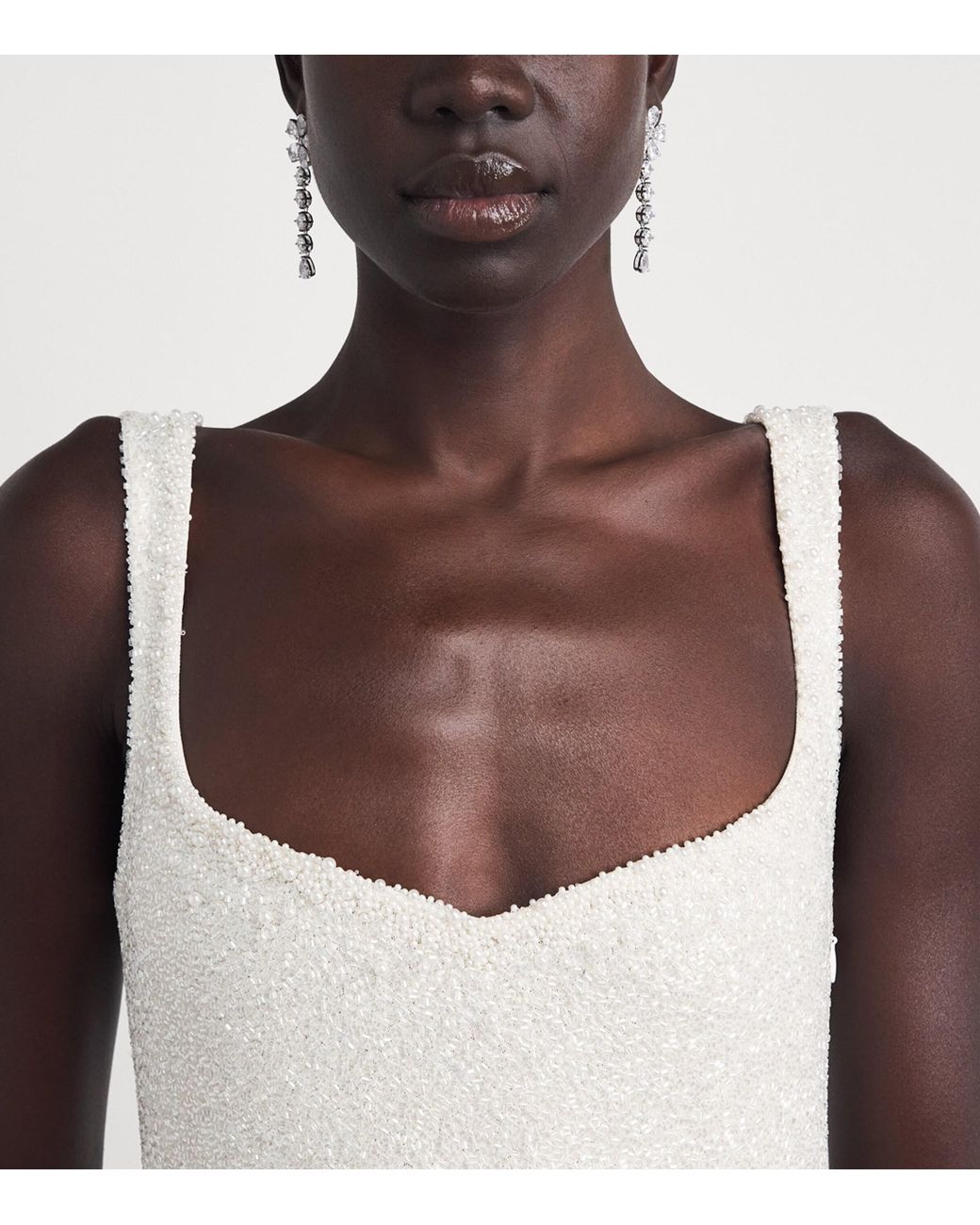 Clio Peppiatt White Embellished Hummingbird Gown