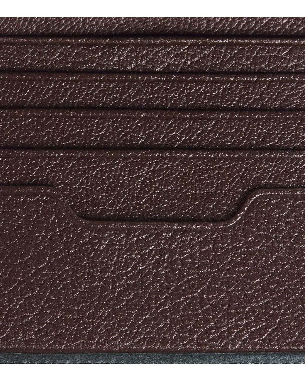 Swaine Black Leather Compact Bifold Wallet for men