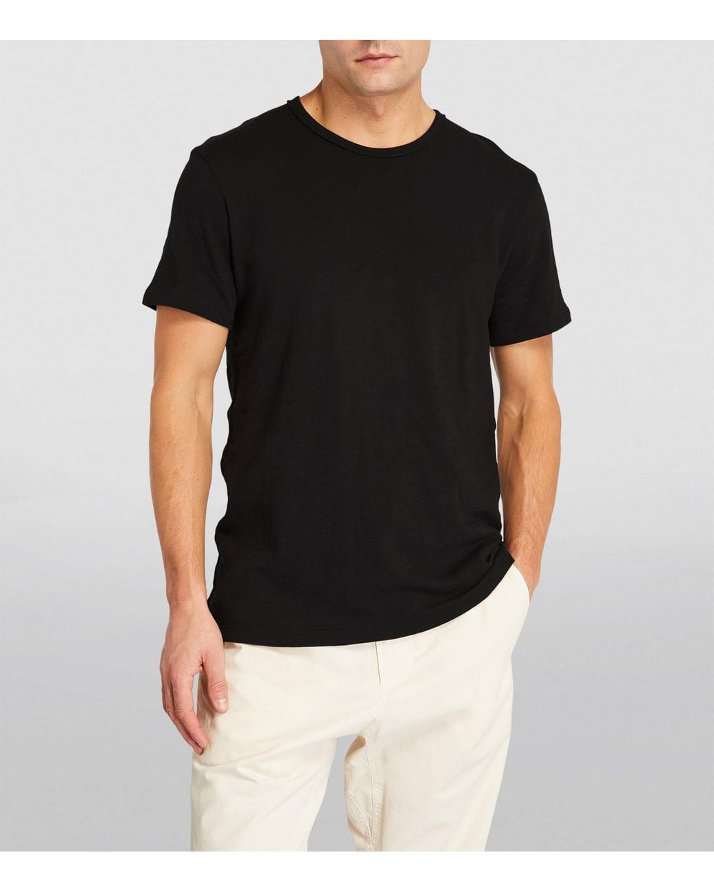 Rag & Bone Black Cotton Crew-Neck T-Shirt for men
