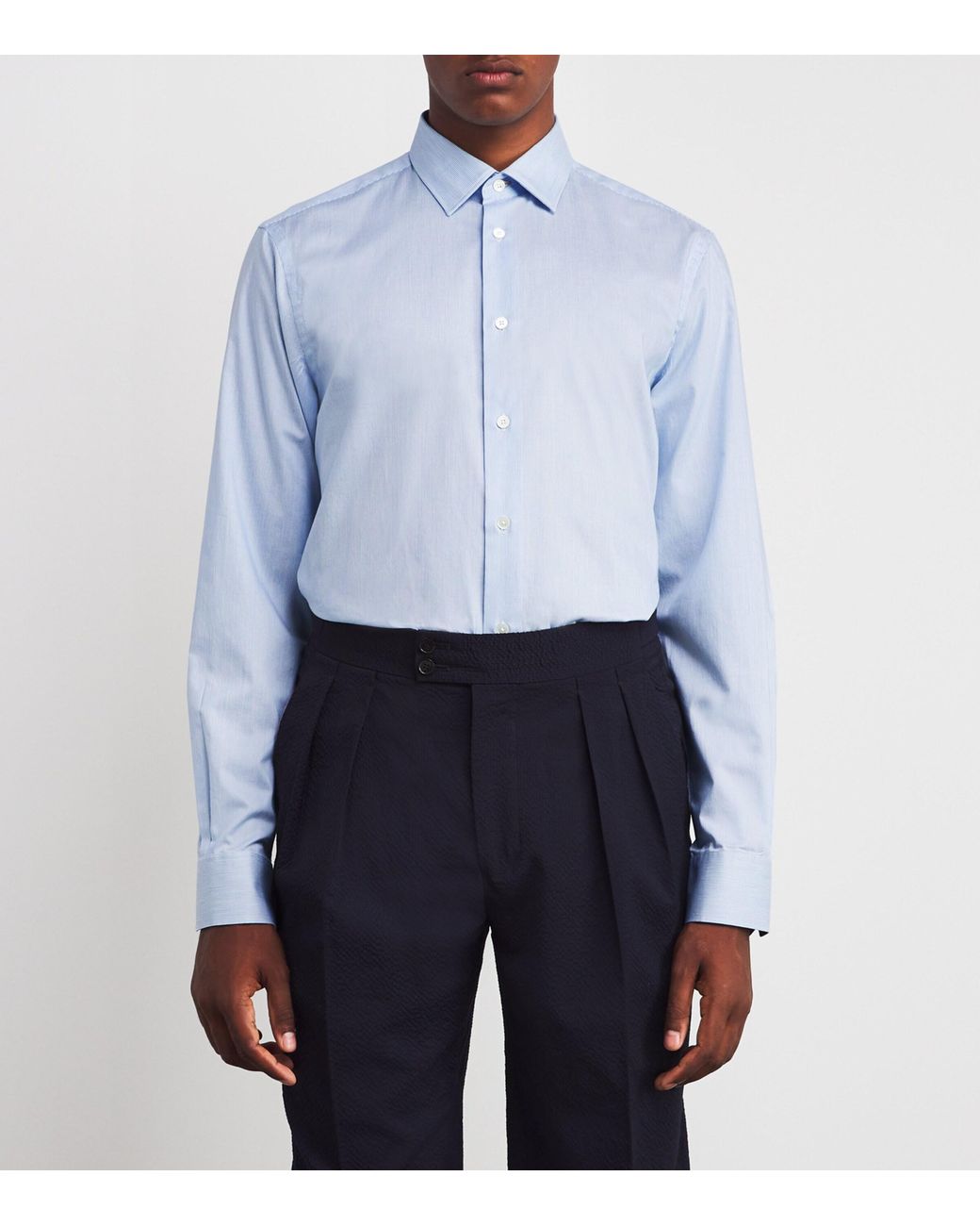 Paul Smith Blue Stripe Tailored-Fit Shirt for men