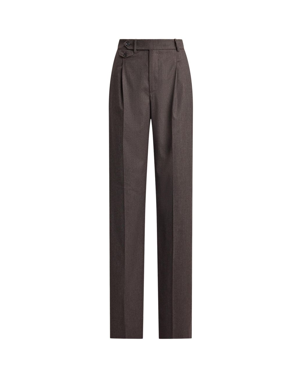 Ralph Lauren Gray Wool-Blend Straight Trousers