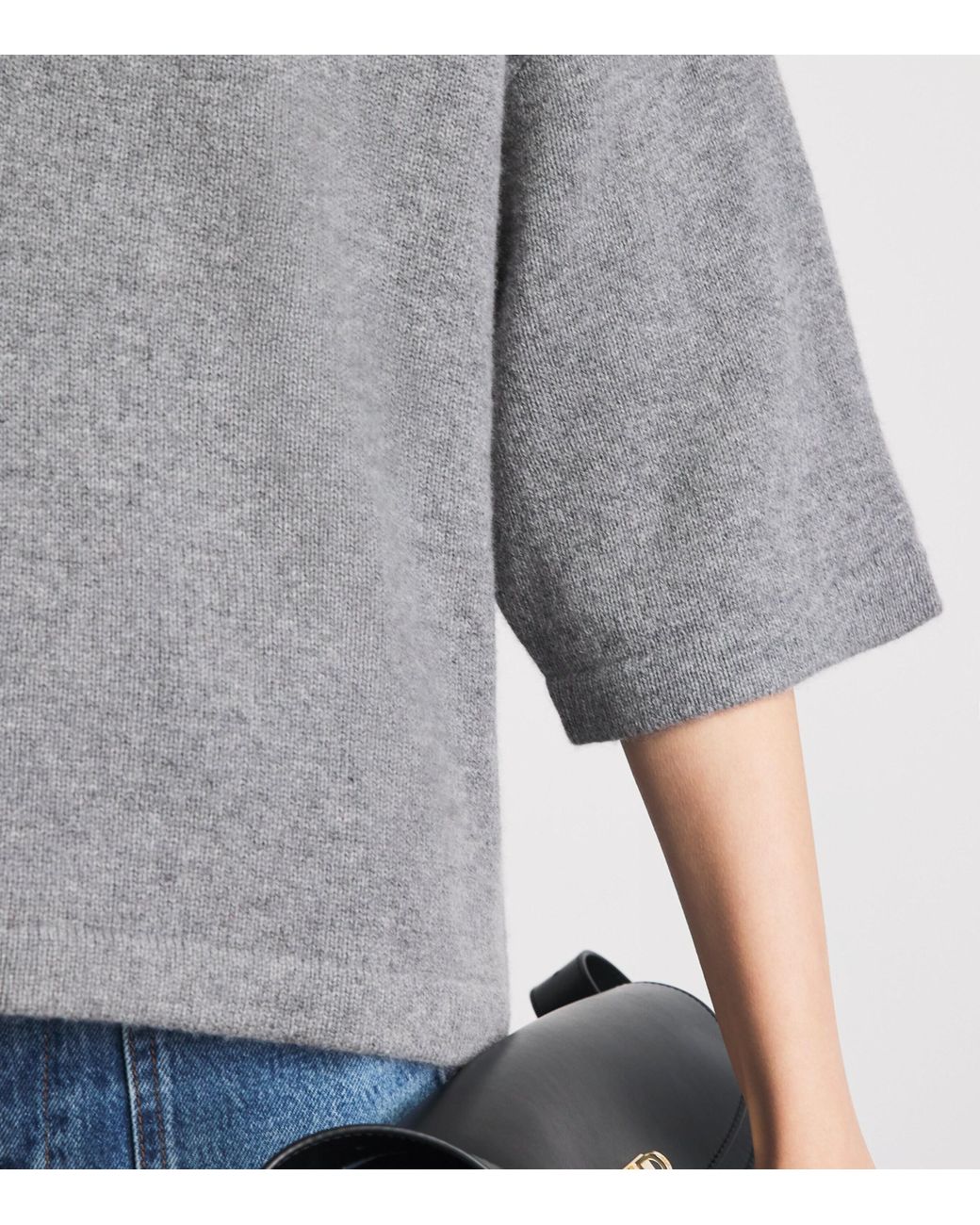 FRAME Gray Cashmere The Academy Polo Shirt