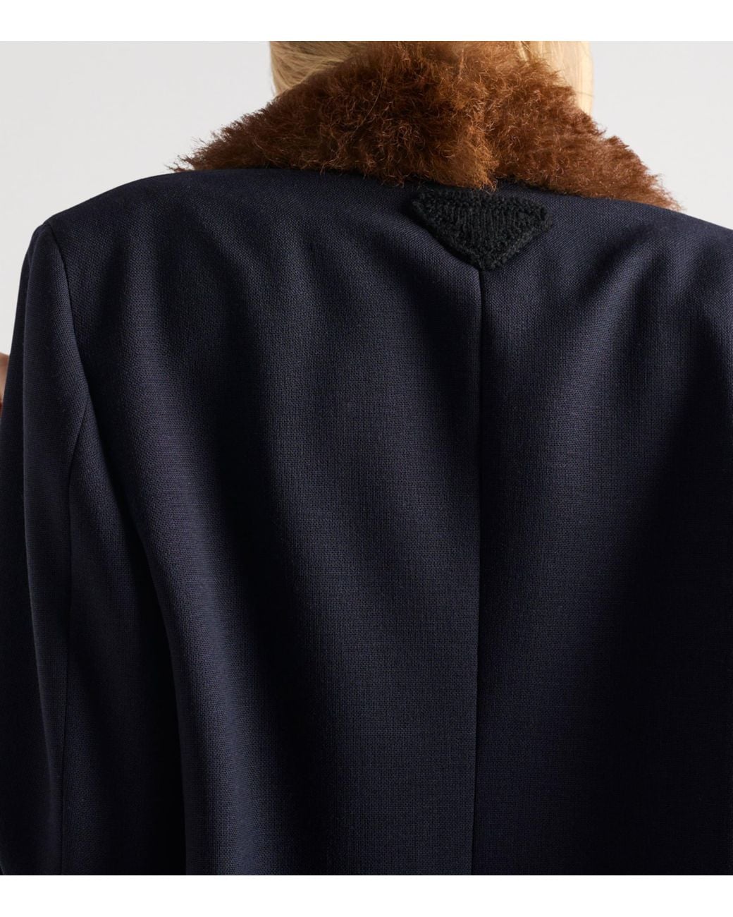 Prada Blue Wool Single-Breasted Blazer