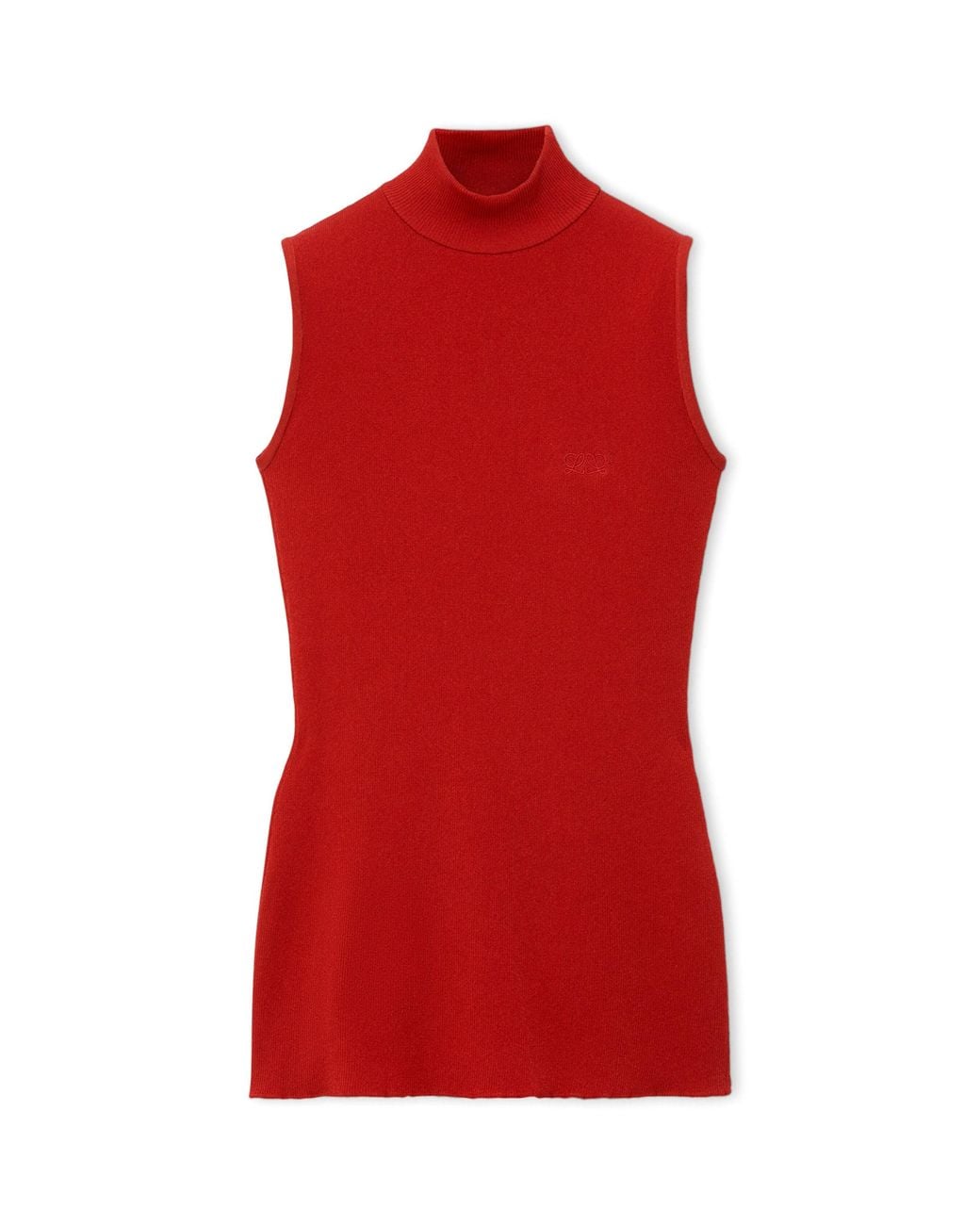Loewe Red Sleeveless Rollneck Top