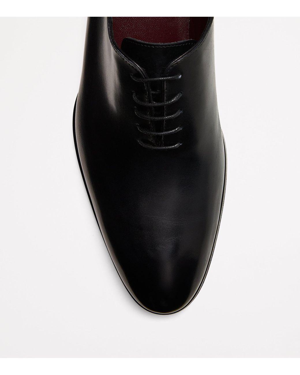 Brioni Black Leather Oxford Shoes for men