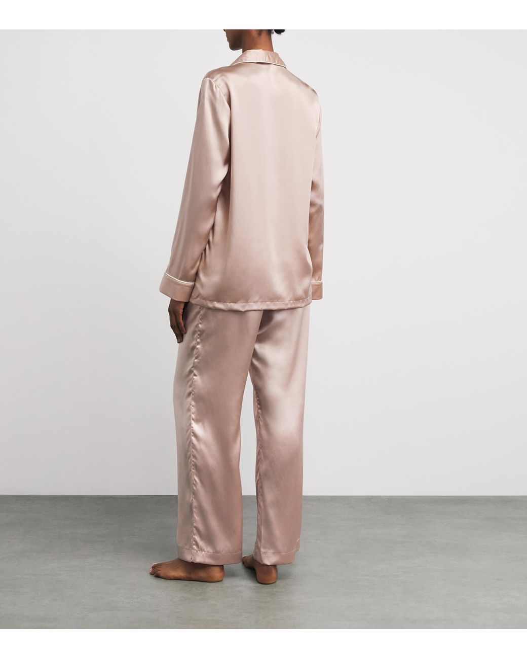 Derek Rose Pink Silk Bailey Pyjama Set