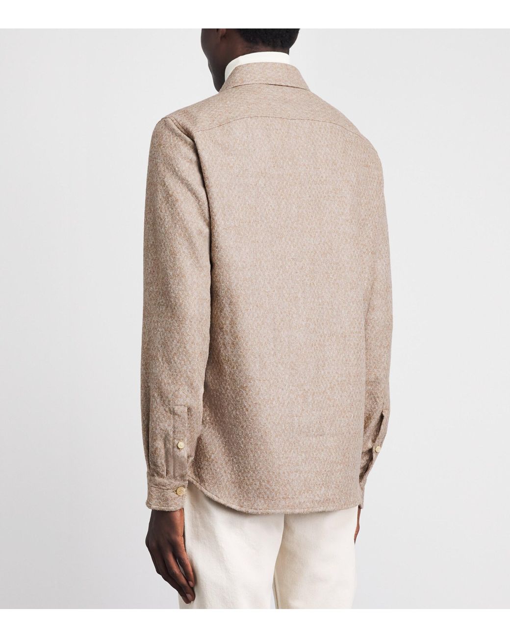 Isaia Natural Alpaca-Wool Overshirt for men