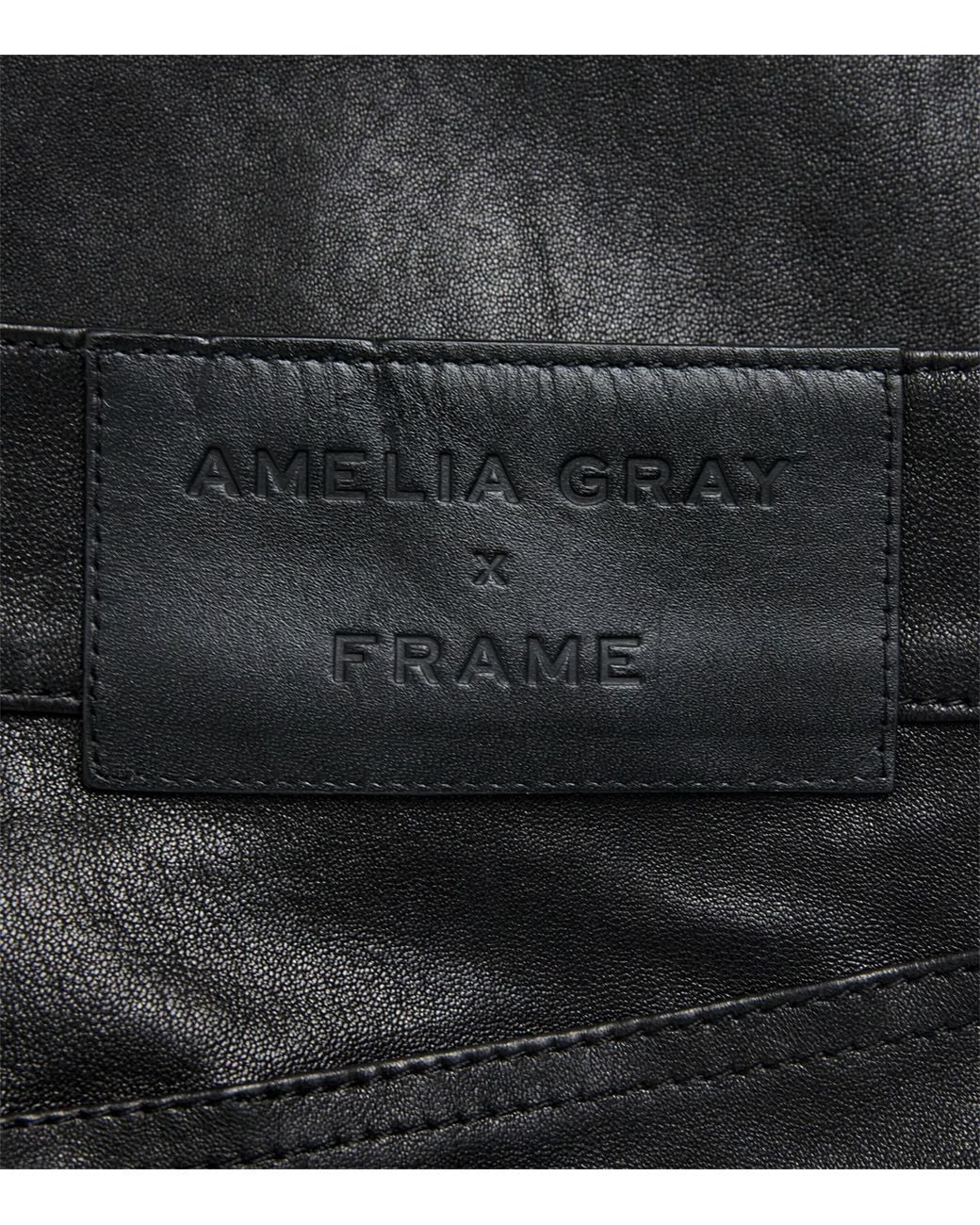 FRAME Black X Amelia Leather The Trousers