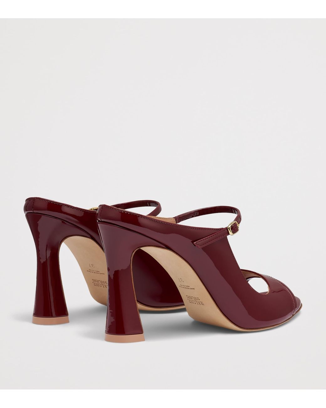 Malone Souliers Red Patent Leather Rania Heeled Mules 90