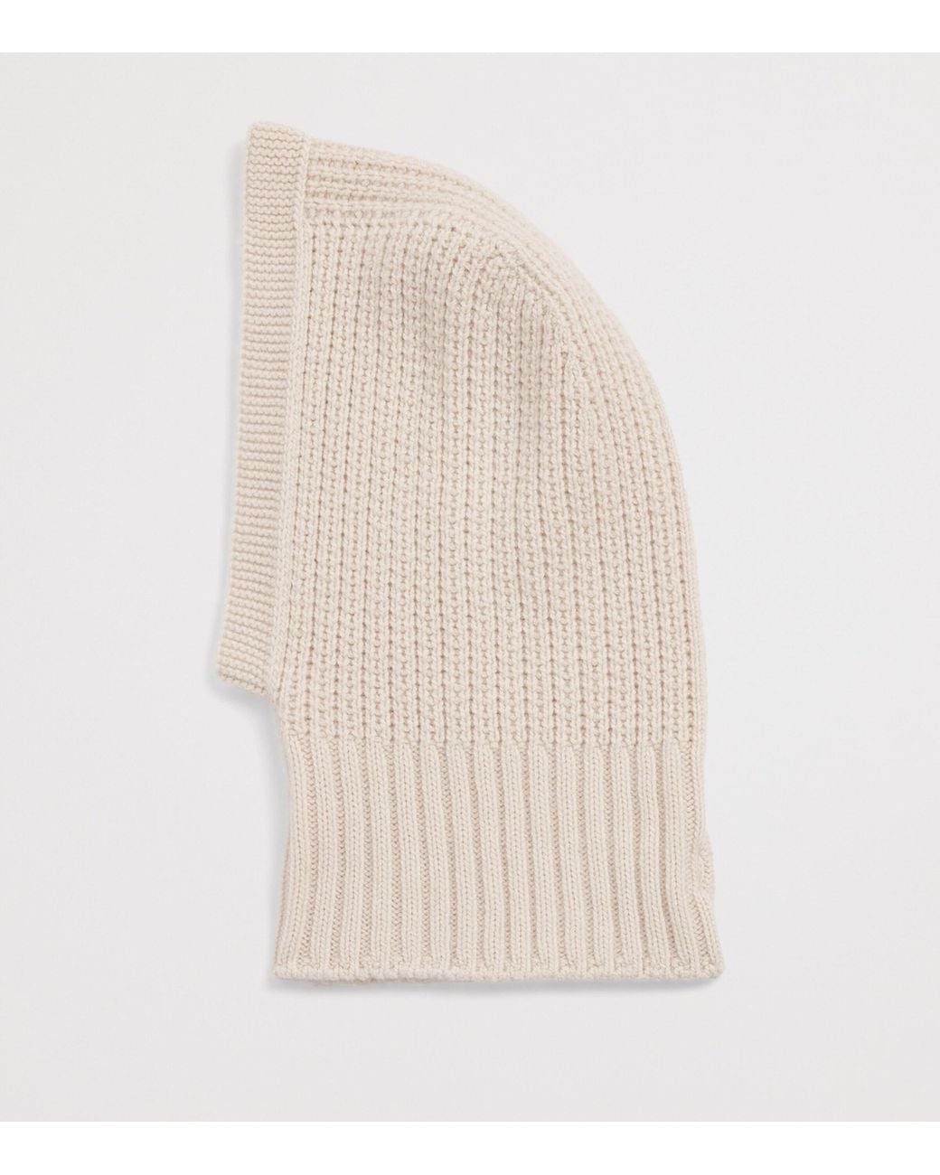 Johnstons White Cashmere Waffle-Stitch Hood