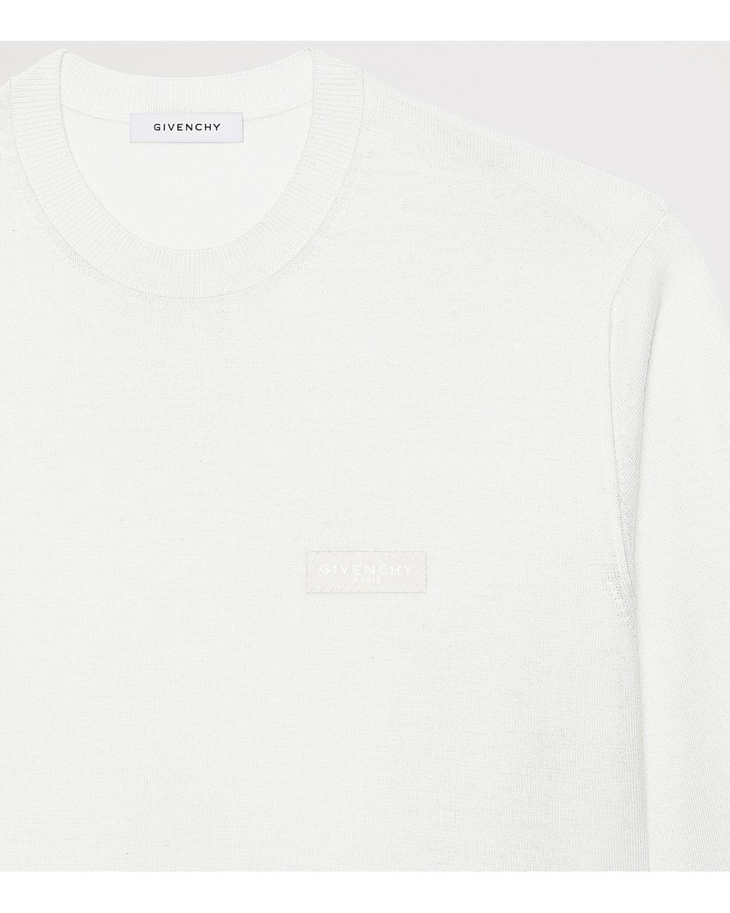 Givenchy White Wool Logo Sweater for men