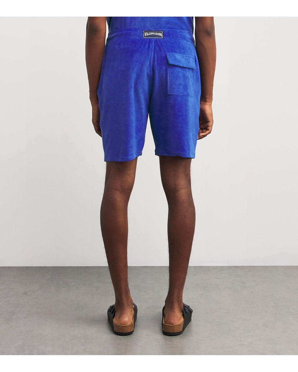 Vilebrequin Blue Cotton-Blend Terry Bolide Bermuda Shorts for men