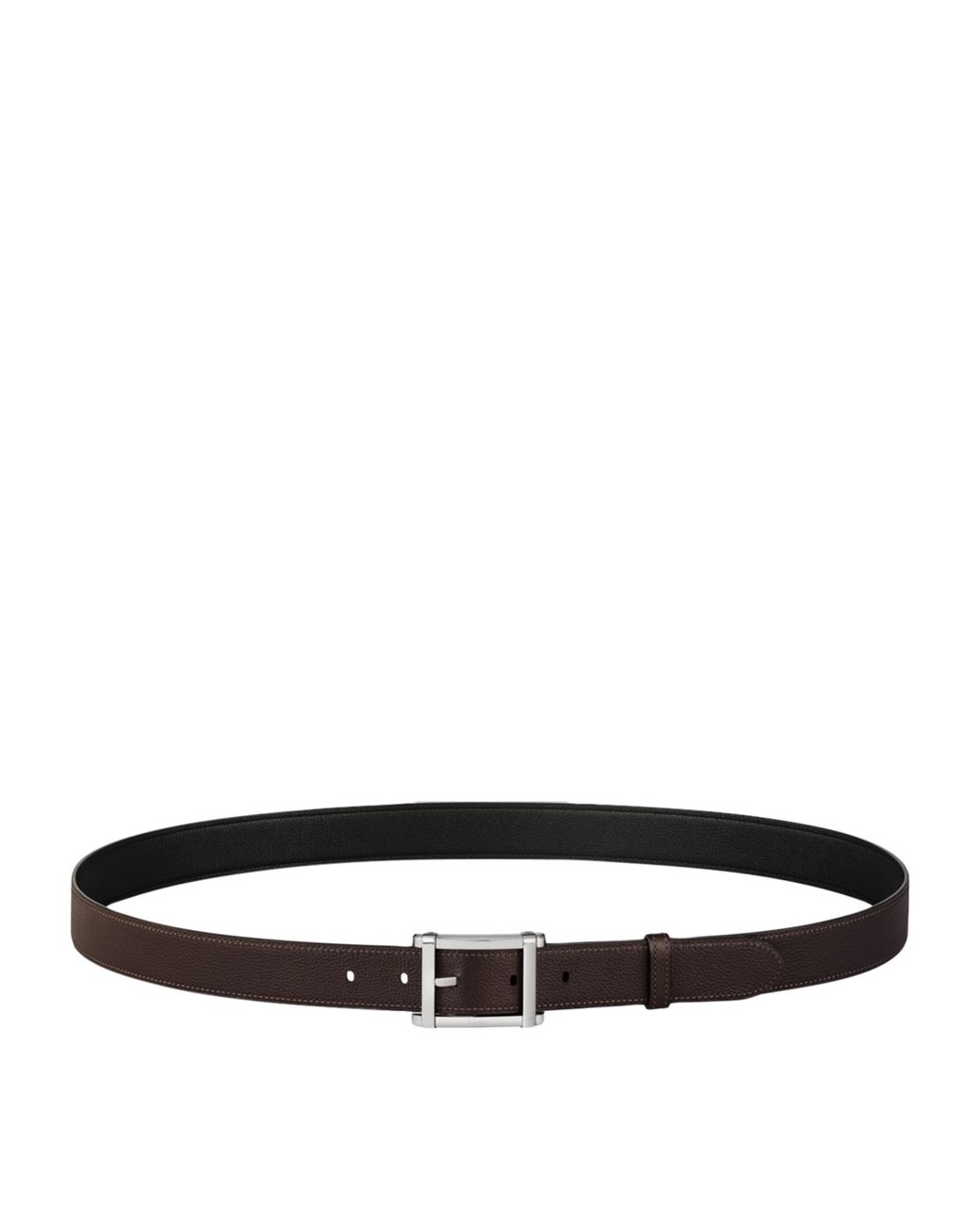Cartier Black Leather Reversible Tank De Belt for men