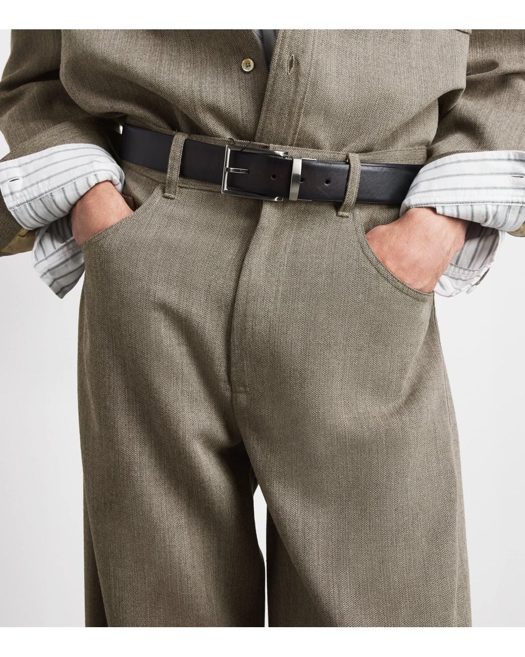 Séfr Gray Wool Nasedo Twisted Trousers for men