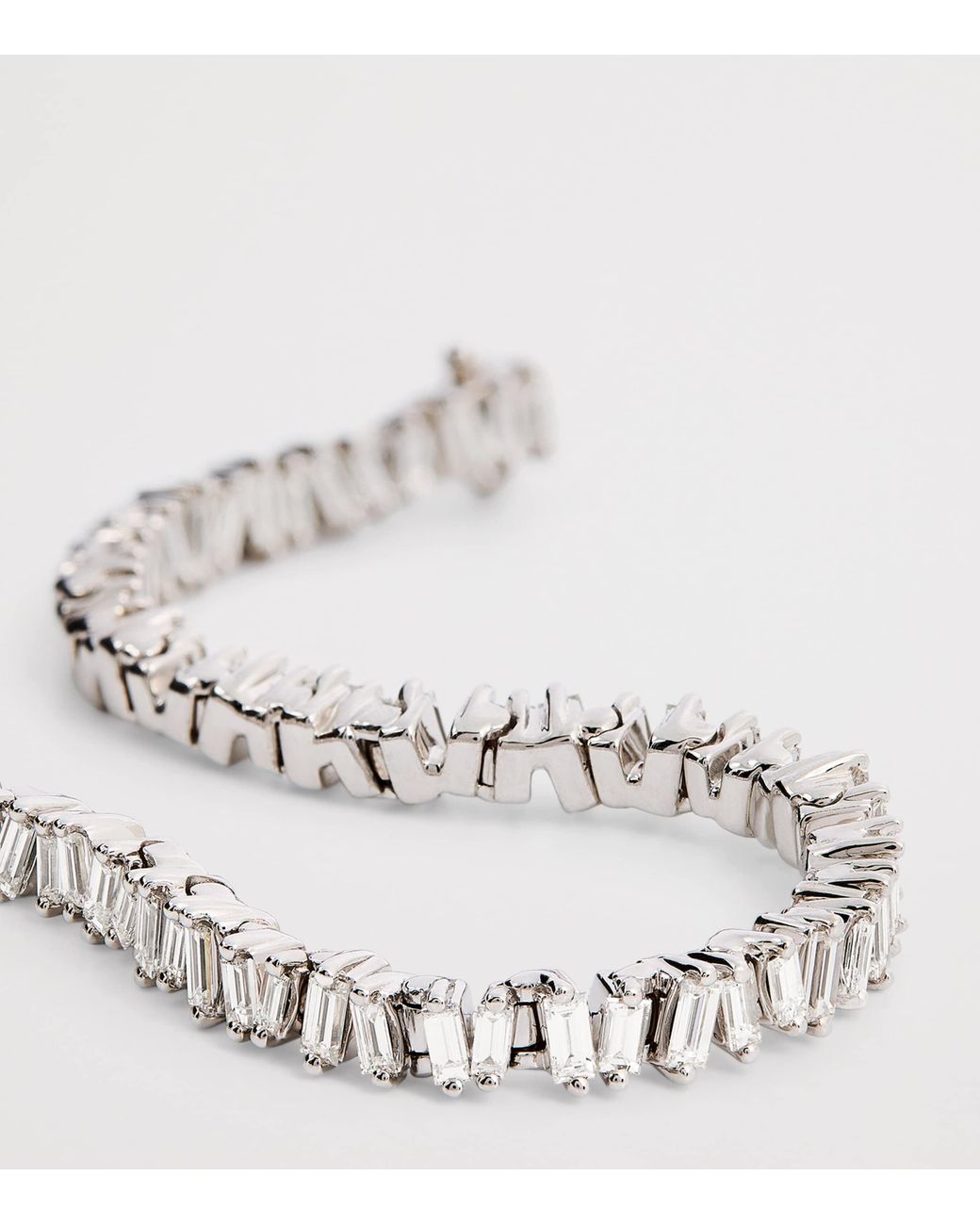 Suzanne Kalan White And Diamond Classic Tennis Bracelet