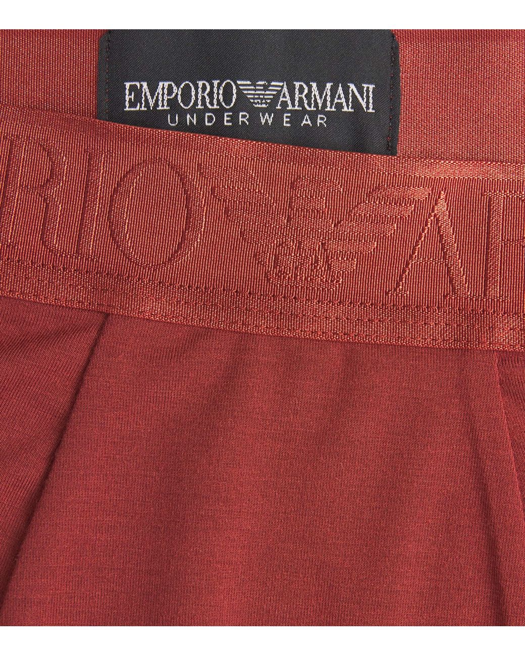 Emporio Armani Red Modal Logo Trunks for men